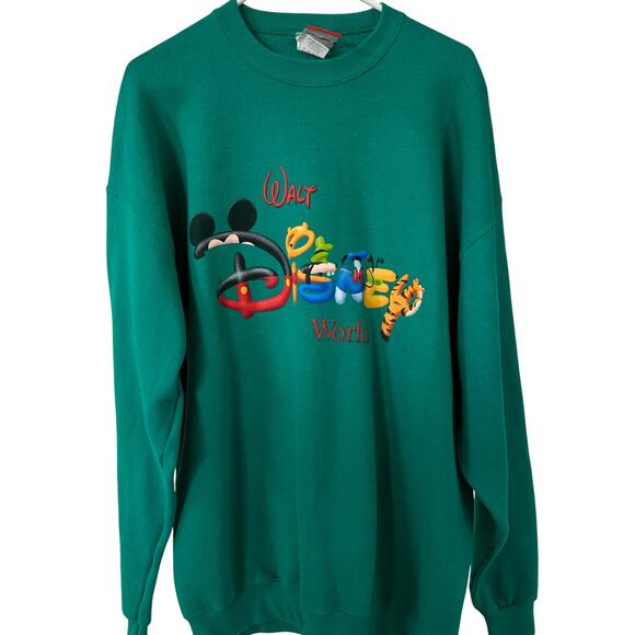 Vintage Walt Disney World Adult Sweatshirt Sz XXL Mickey Inc. Cotton Blend - Picture 1 of 6